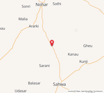 Map of Durjana, Rajasthan