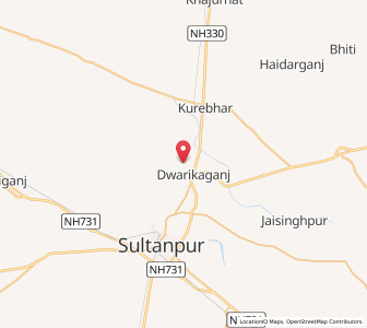 Map of Dwarkaganj, Uttar Pradesh