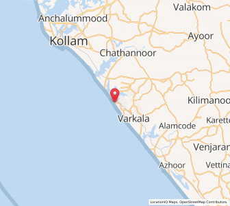 Map of Edavai, Kerala