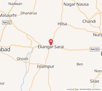 Map of Ekangar Sarai, Bihar