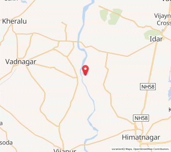 Map of Eklara, Gujarat