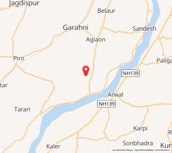 Map of Ekwari, Bihar