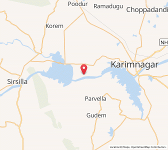 Map of Elgandal, Andhra Pradesh