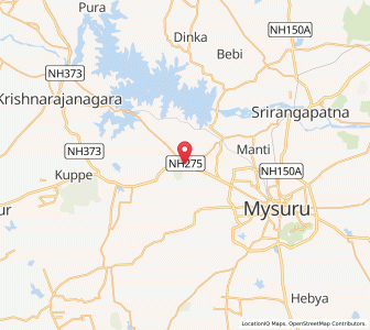 Map of Elivala, Karnataka