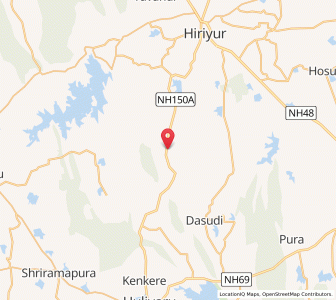 Map of Elladakere, Karnataka