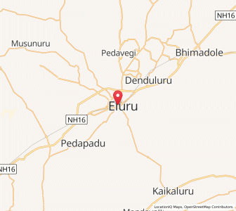 Map of Eluru, Andhra Pradesh