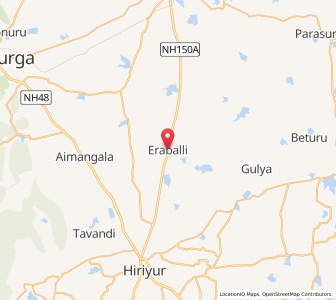 Map of Eraballi, Karnataka