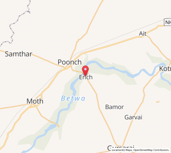 Map of Erachh, Uttar Pradesh