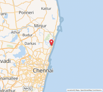 Map of Eranavur, Tamil Nadu