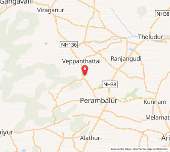 Map of Esanai, Tamil Nadu