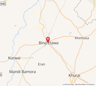 Map of Etawa, Madhya Pradesh