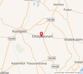 Map of Ettaiyapuram, Tamil Nadu