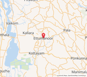 Map of Ettumanur, Kerala