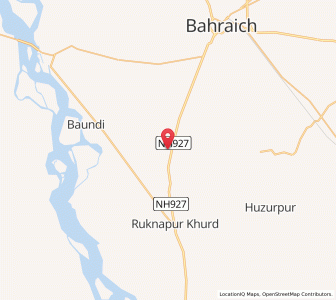 Map of Fakhrpur, Uttar Pradesh