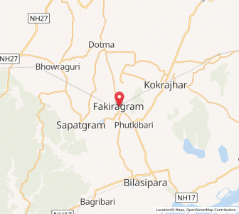 Map of Fakiragram, Assam