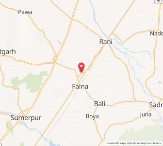 Map of Falna, Rajasthan