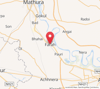 Map of Farah, Uttar Pradesh