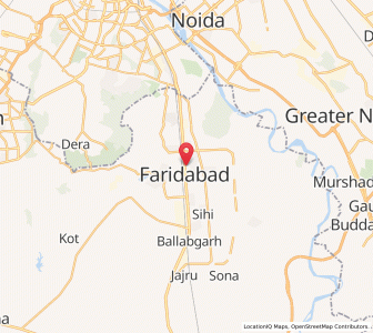 Map of Faridabad, Haryana
