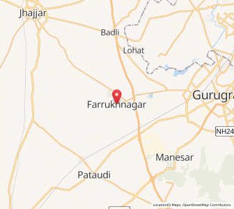 Map of Farrukhnagar, Haryana