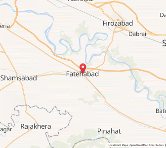 Map of Fatehābād, Uttar Pradesh