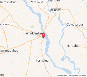 Map of Fatehgarh, Uttar Pradesh