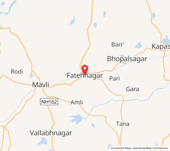 Map of Fatehnagar, Rajasthan