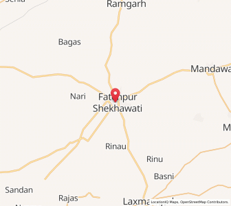 Map of Fatehpur, Rajasthan
