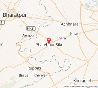 Map of Fatehpur Sikri, Uttar Pradesh