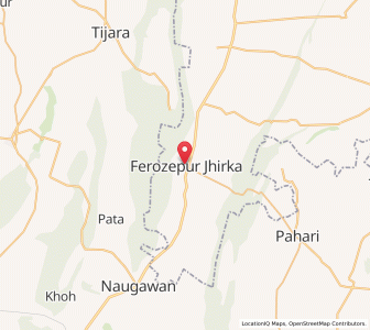 Map of Firozpur Jhirka, Haryana