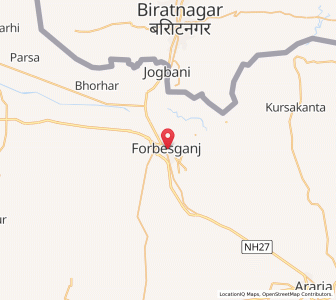 Map of Forbesganj, Bihar