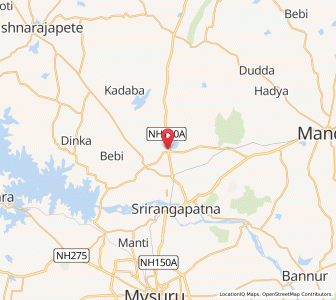 Map of French Rocks, Karnataka