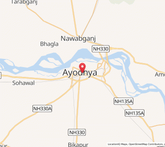 Map of Fyzabad, Andhra Pradesh