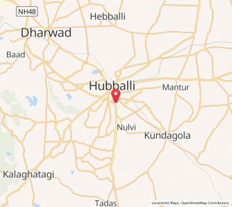 Map of Gabbur, Karnataka