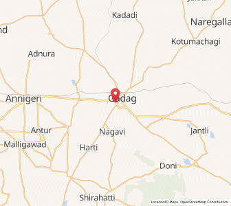 Map of Gadag-Betageri, Karnataka