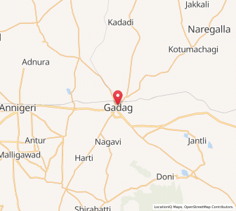 Map of Gadag, Karnataka
