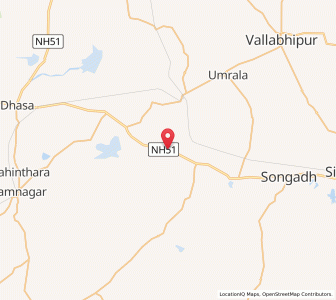 Map of Gadhula, Gujarat