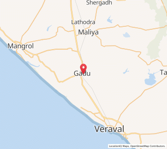 Map of Gadu, Gujarat