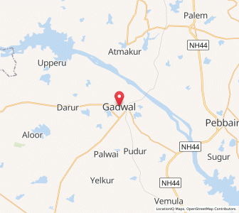 Map of Gadwal, Andhra Pradesh