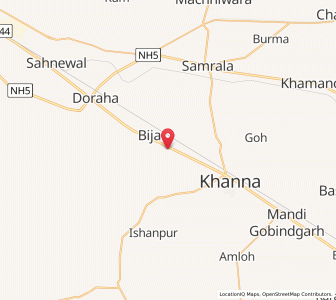 Map of Gaggar Mazra, Punjab