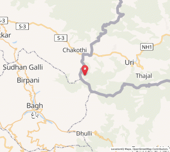 Map of Gah Danna, Kashmir