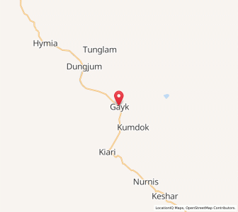 Map of Gaik, Kashmir