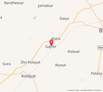 Map of Gajner, Rajasthan