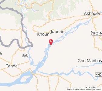 Map of Gajral, Kashmir