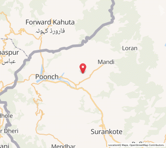 Map of Galinag, Kashmir