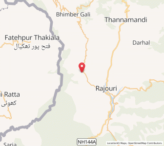 Map of Gamber, Kashmir