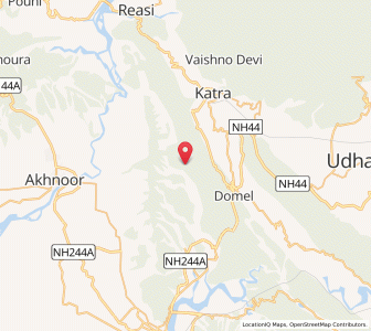 Map of Gamhir, Kashmir