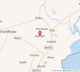 Map of Gamph, Gujarat