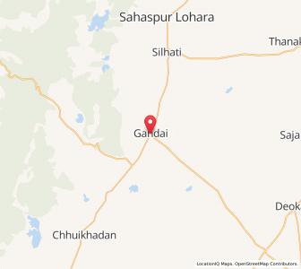 Map of Gandai, Chhattisgarh