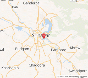 Map of Gandbal, Kashmir