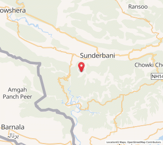 Map of Gandhe, Kashmir